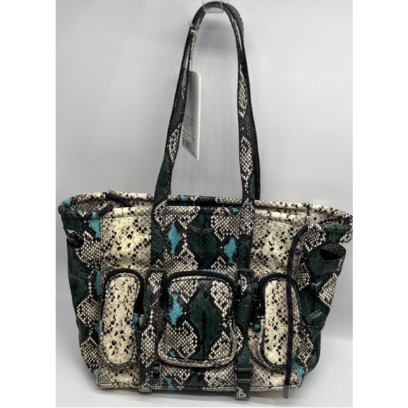 Zadig&Voltaire Retail-$1548 'Bianca' Small Wild Reptile-Embossd Shoulder Bag NWT - Picture 2 of 9
